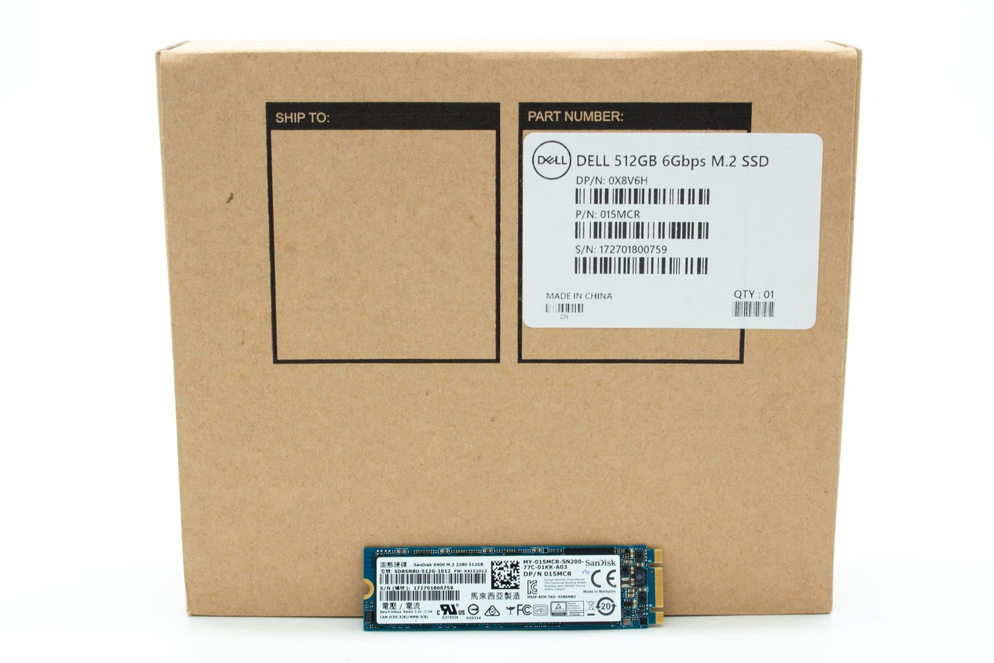 LOT OF 4 SanDisk X400 512GB M.2 SSD SD8SN8U-512G 015MCR