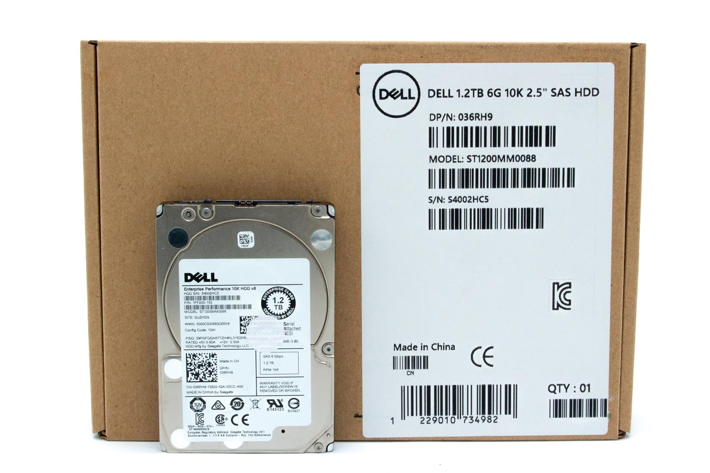 Dell 1.2TB 10K 6G 2.5INCH SAS HDD