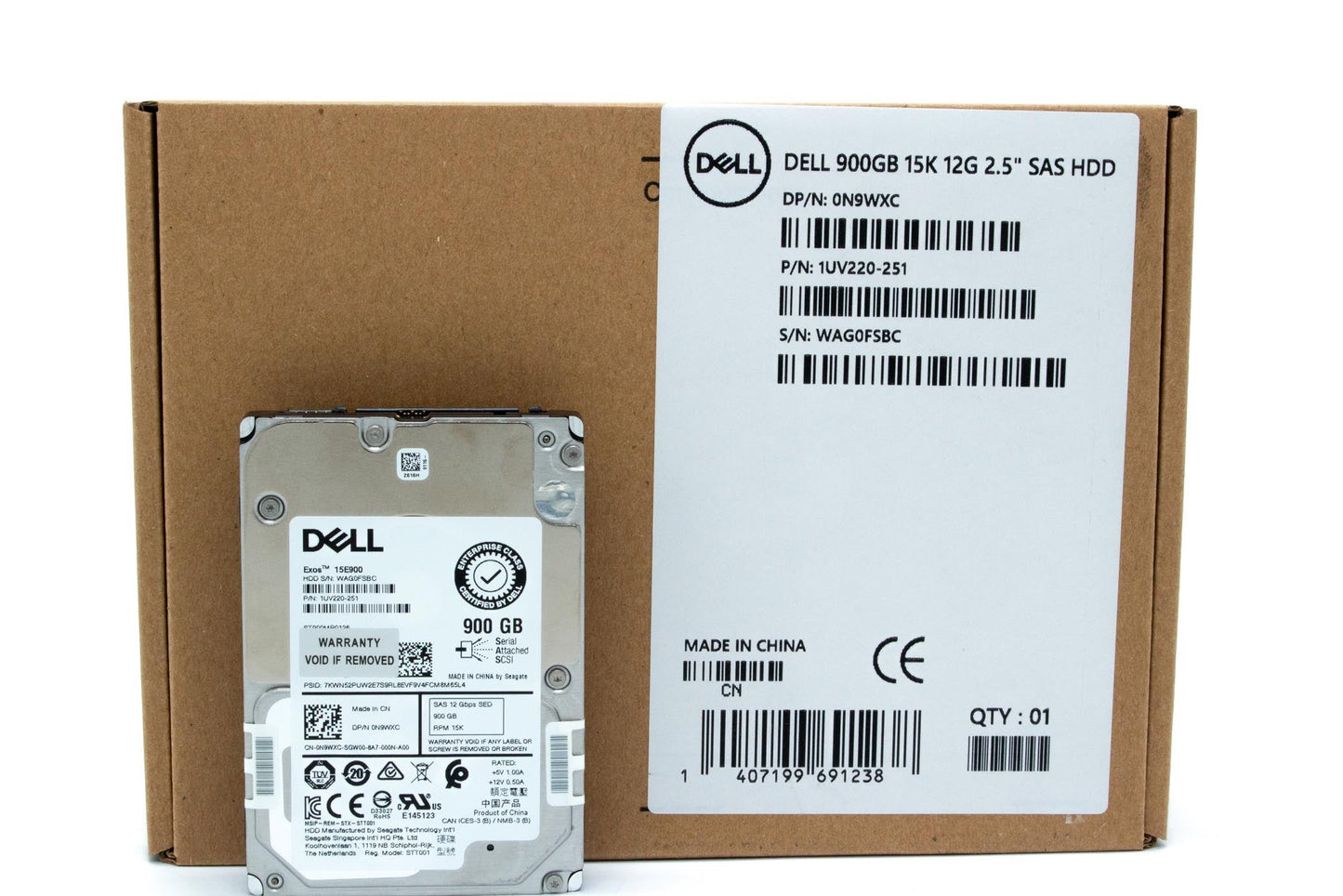 Dell 900GB, HDD, 15K RPM, 2.5 inch, Encrypted FIPS 140-2, SAS, 512b, Kestrel, Enterprise Class