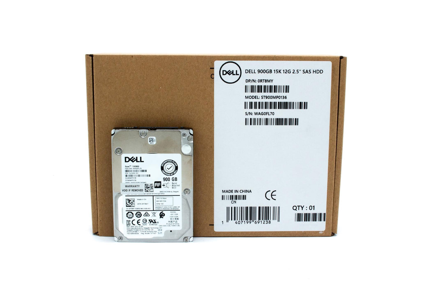 Dell RT8MY SAS 12GBPS 900GB HDD 15K 2.5 in 0RT8MY with Tray