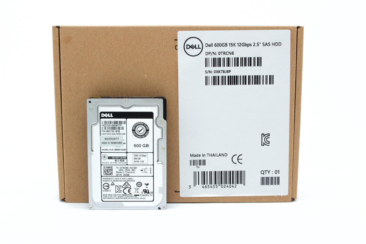 Dell 600GB, 15000 rpm, 2.5", SAS, 12Gbps