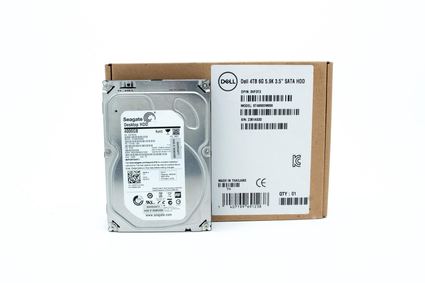 Dell 4TB SATA HDD 7200 rpm 3.5"