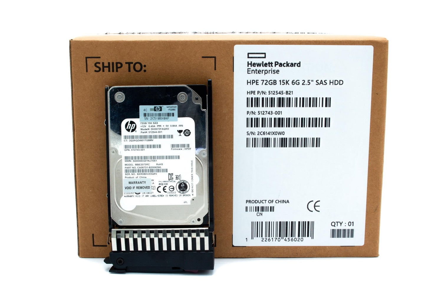 72GB hot-plug dual-port SAS hard disk drive - 15,000 RPM, 6Gb/sec transfer rate, 2.5-inch small form factor (SFF), Enterprise