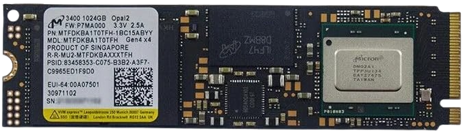Micron 3400 1TB M.2 PCIe Gen4 NVMe SSD in Qatar