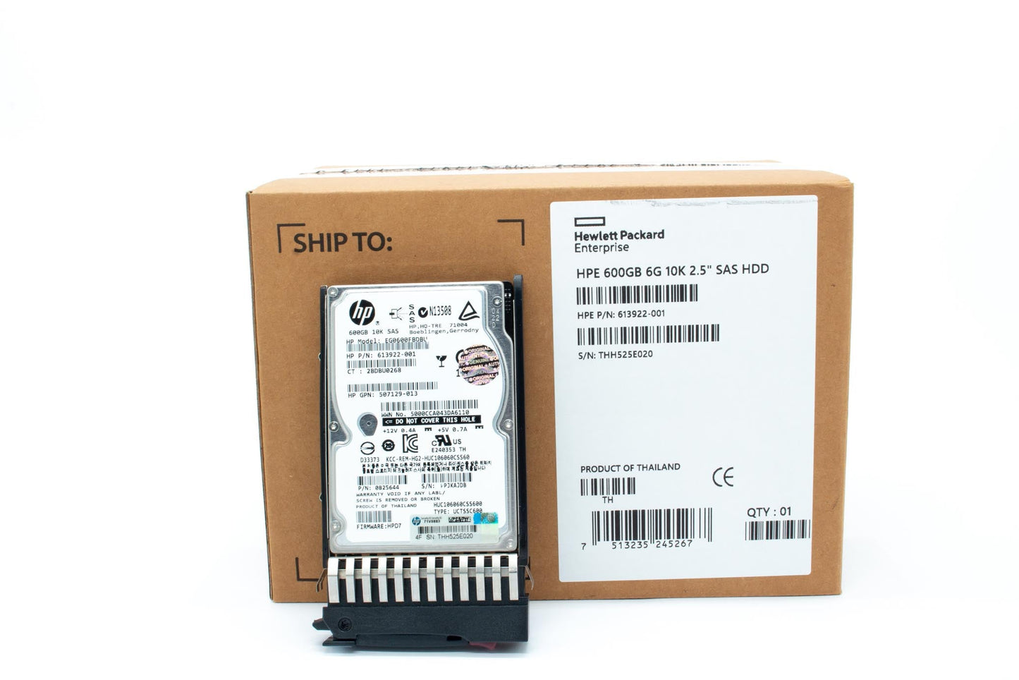 600GB SAS hard drive - 10,000 RPM, 2.5-inch small form factor (SFF), 6Gb/s SAS interface - For use with EVA M6625 disk enclosure