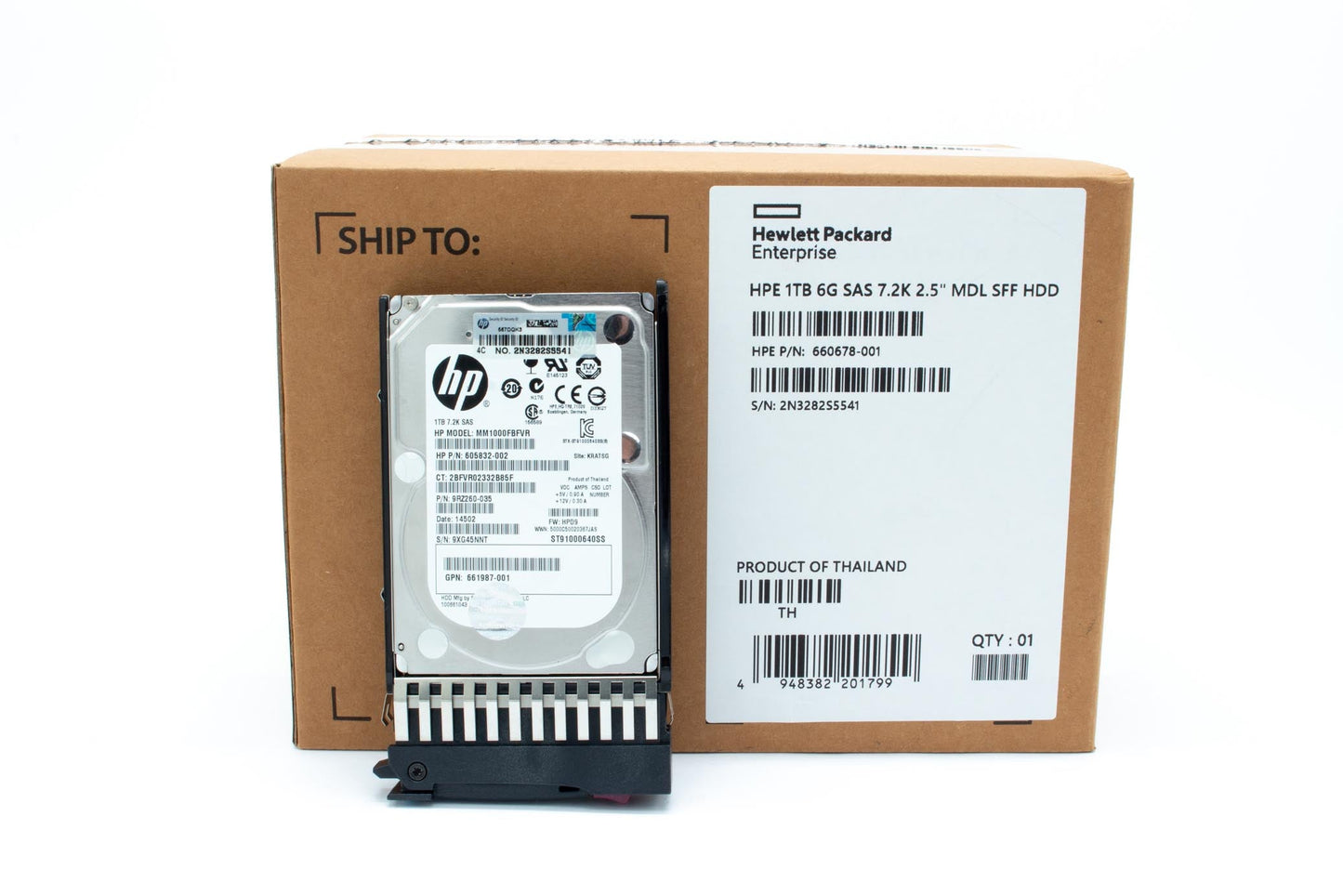 1TB SAS hard drive - 6Gb/s SAS interface, 2.5-inch small form factor (SFF), 7,200 RPM - For use with EVA M6625 disk enclosure