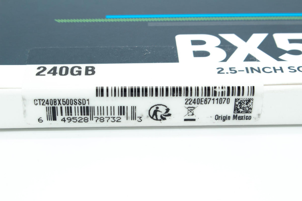 Crucial BX500 240GB 2.5" SATA III 3D NAND Internal SSD