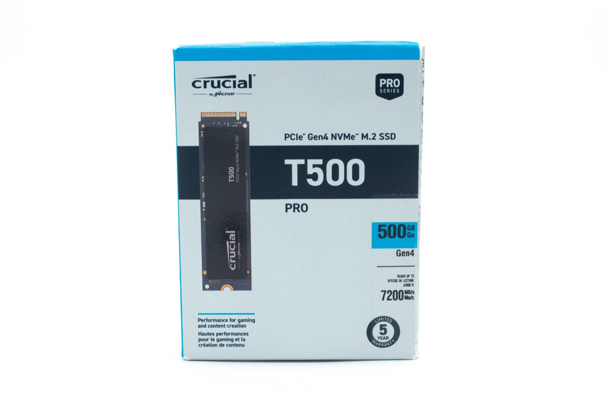 Crucial T500 500GB Gen4 NVMe M.2 SSD (CT500T500SSD8)