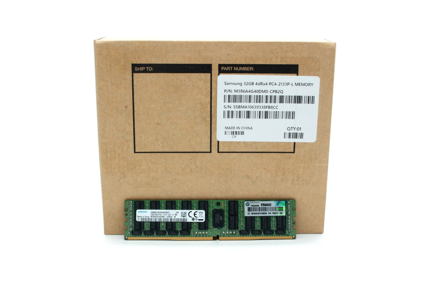 DIMM,32GB PC4-2133P-L,1Gx4