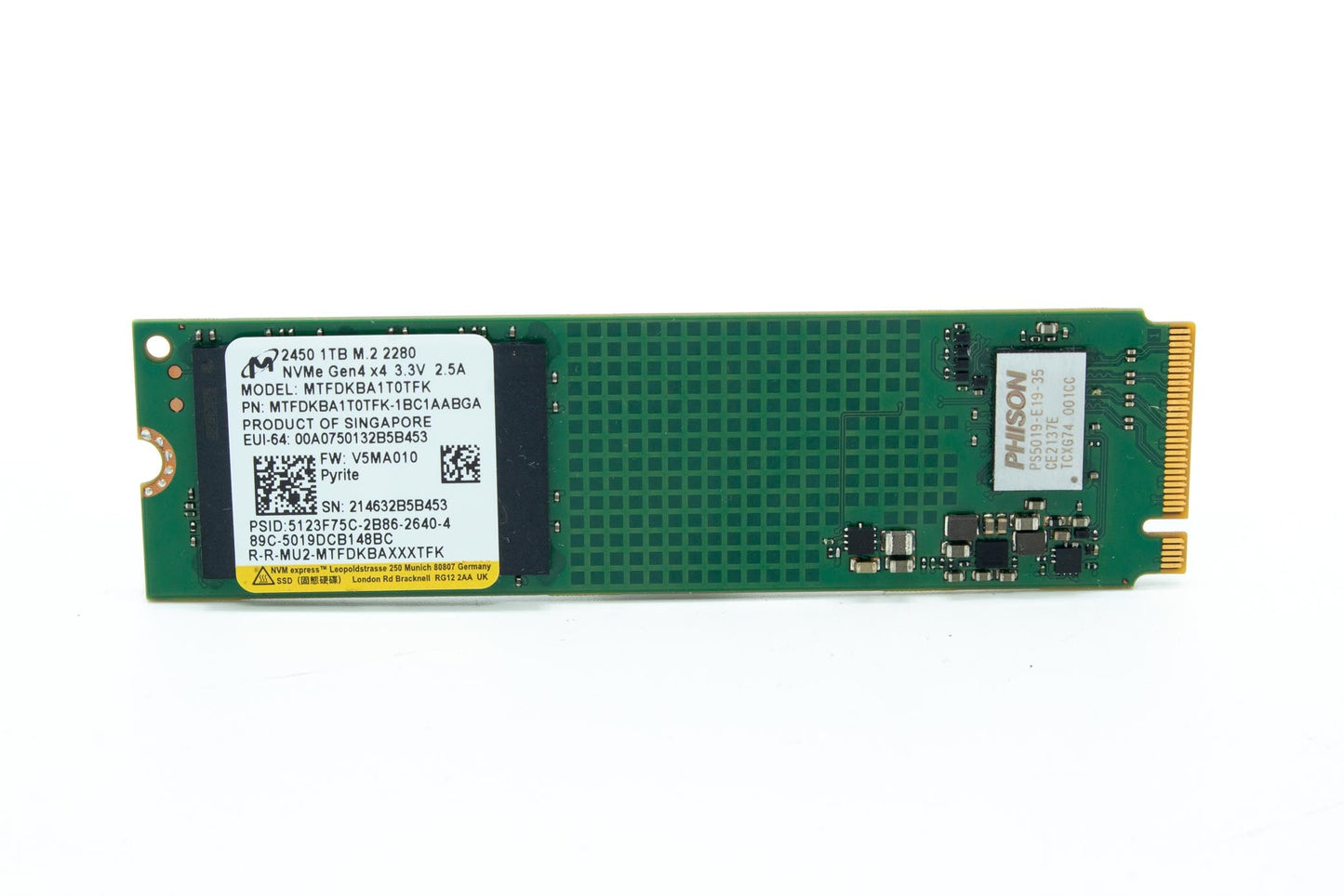 MTFDKBA1T0TFK-1BC1AABGA - SSD P4X4 (VAL-T) 1TB M2 2280 Nvme