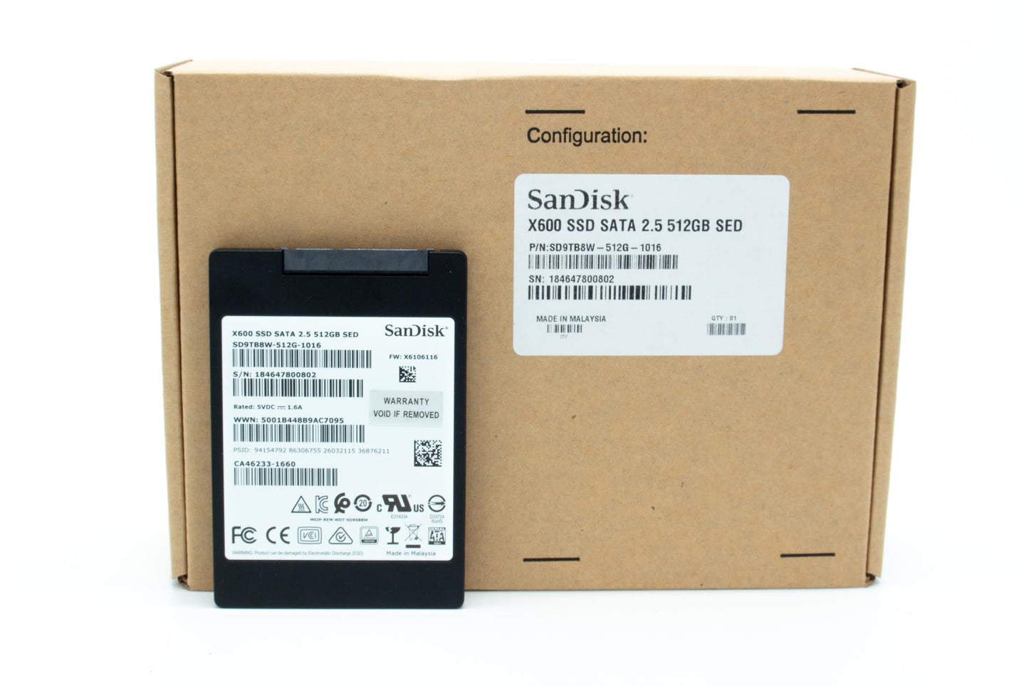 SanDisk X600 SD9TB8W-512G-1016 512GB 2.5" SATA Solid State Drive SSD