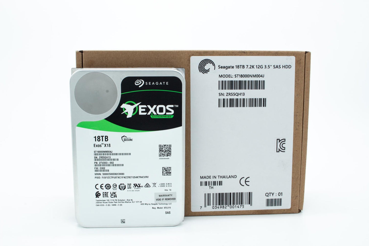 Seagate Enterprise ST18000NM004J Internal Hard Drive 3.5" 18TB SAS