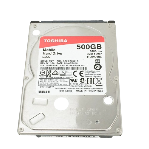 New Toshiba 500GB L200 HDWJ105 2.5" Laptop Mobile HDD Hard Disk Drive