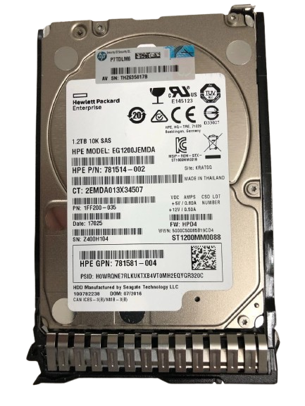 HPE 1.2TB SAS 12G 10K 2.5 HDD EG1200JEMDA in Qatar