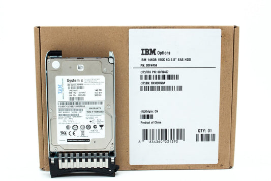 00FN457/ 90Y8926- IBM 146GB 15K 2.5" 6Gb SAS HD for System x3650M3, x3650M4, ...