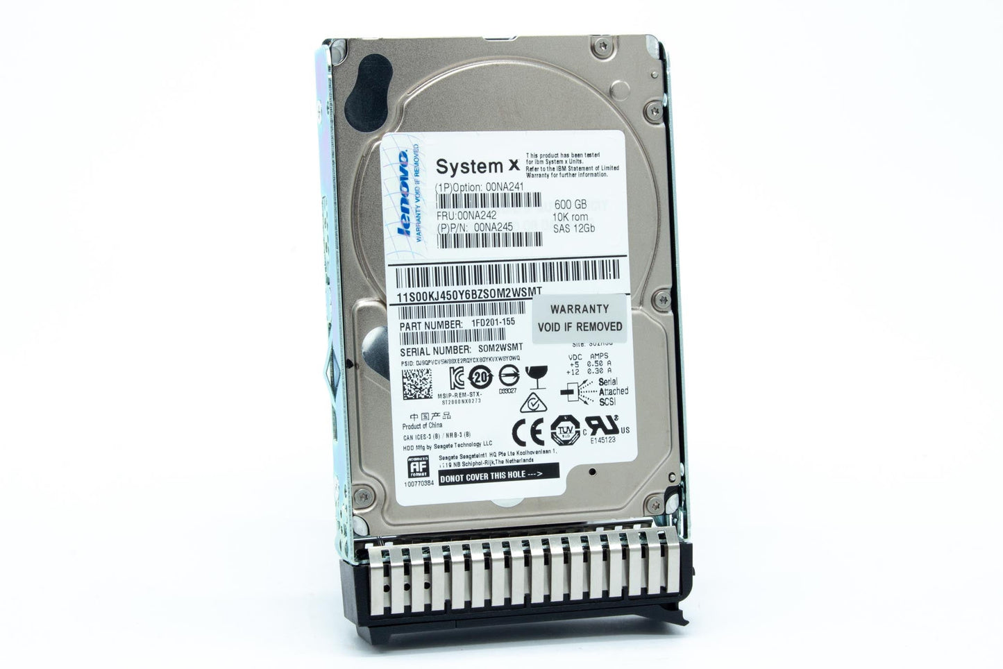 for 00NA242 00NA241 X3650M5 600G 2.5 Inch 12Gb SAS Hard Disk