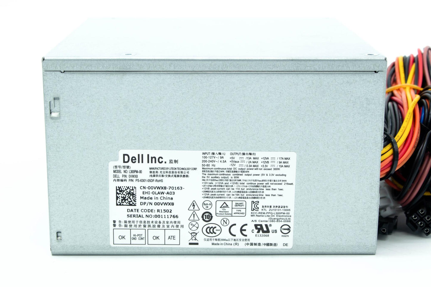 00VWX8 300W for Dell Inspiron 620 Vostro 260 MT Power Supply L300NM-00