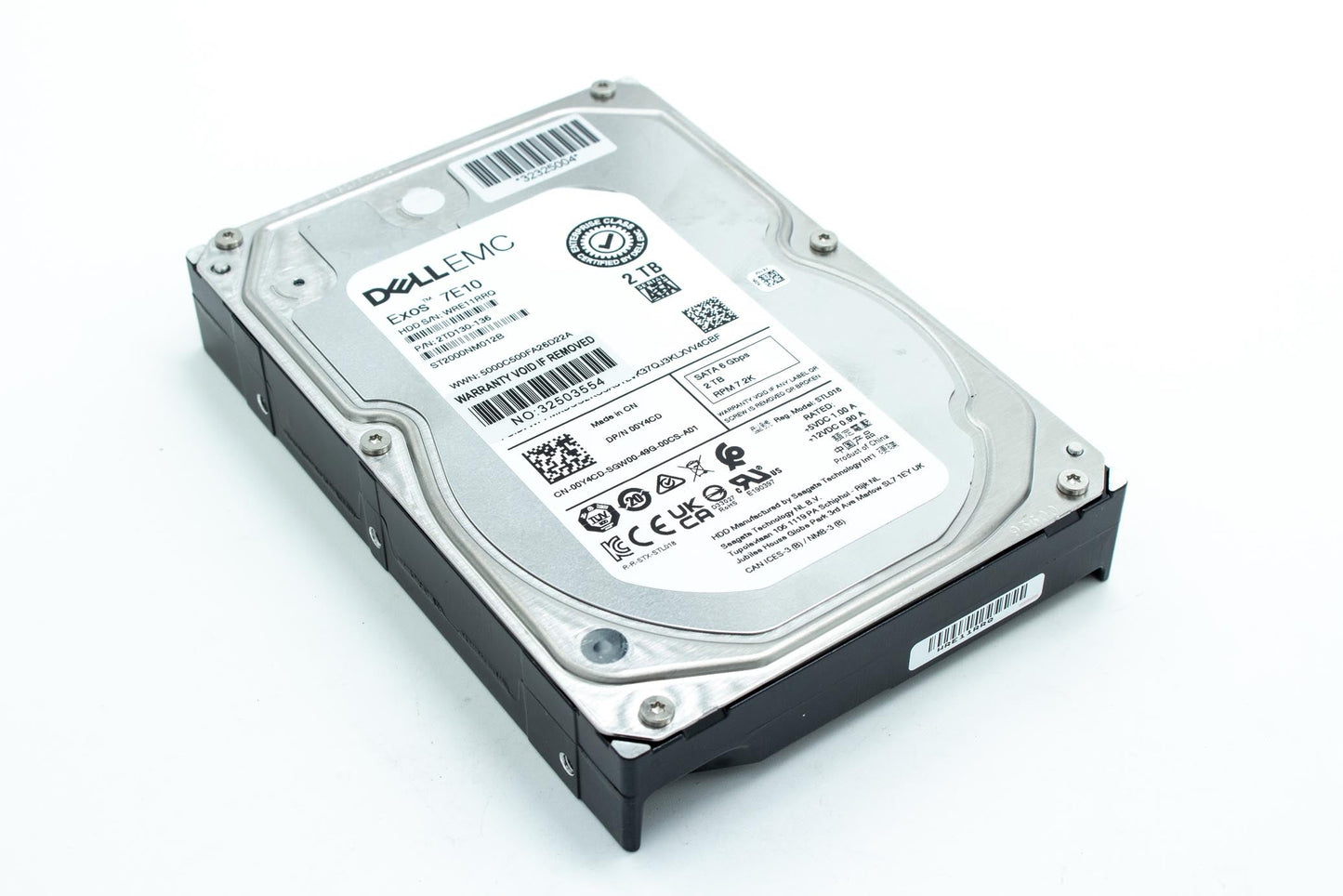 00Y4CD 0Y4CD Dell EMC 2TB 7.2K 6Gbps SATA 3.5'' Hard Drive HDD 14/15/16G KIT