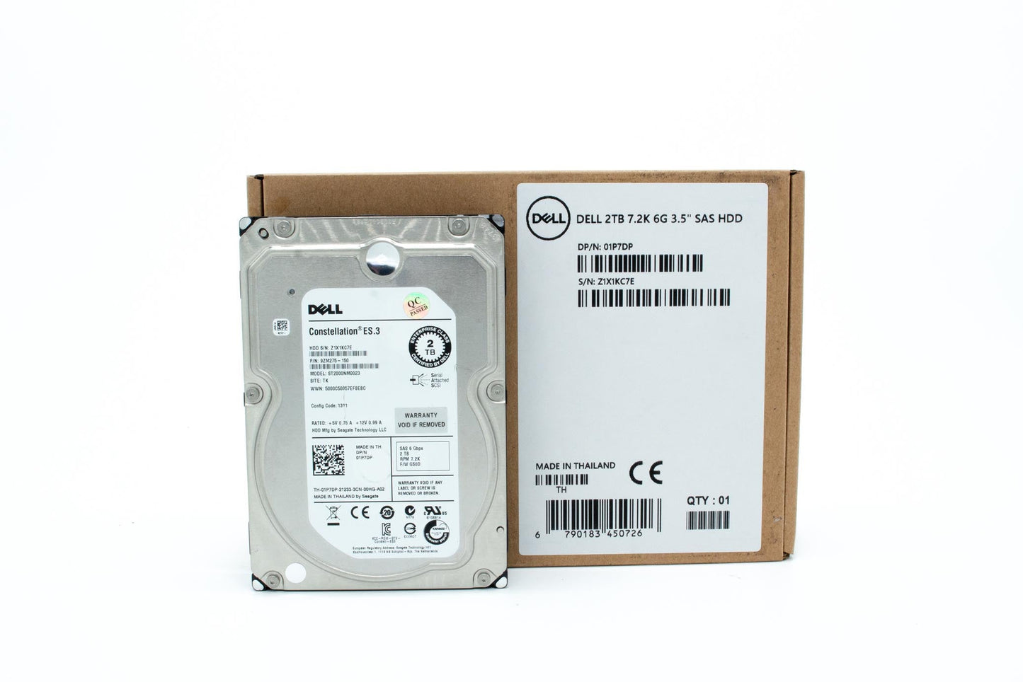 Dell 2TB, 7200rpm, SAS, 3.5"