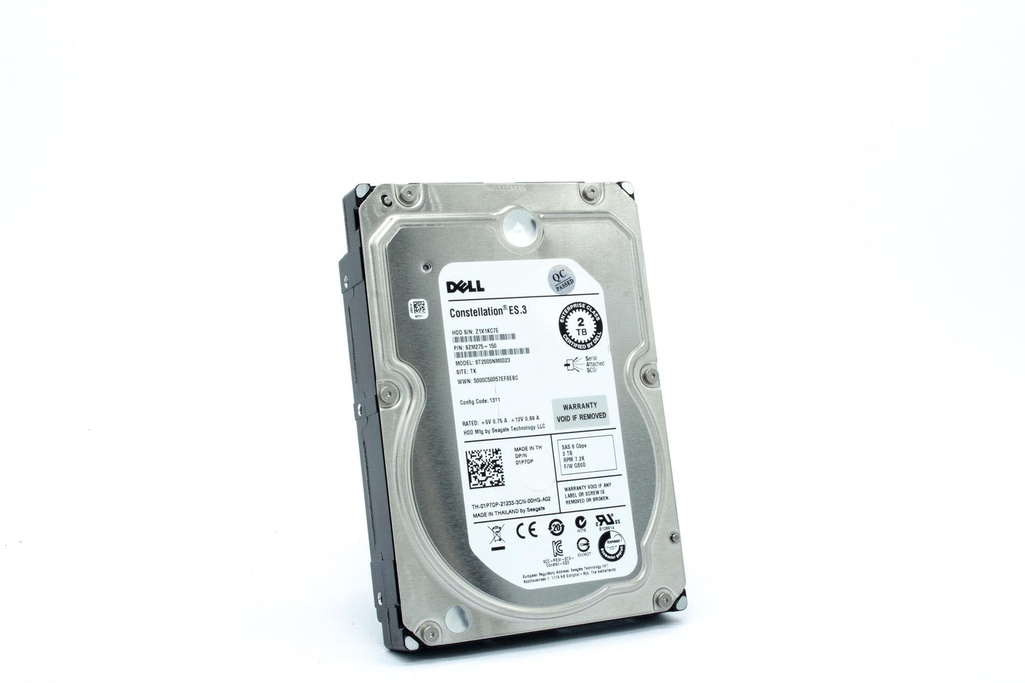 Dell 2TB, 7200rpm, SAS, 3.5"