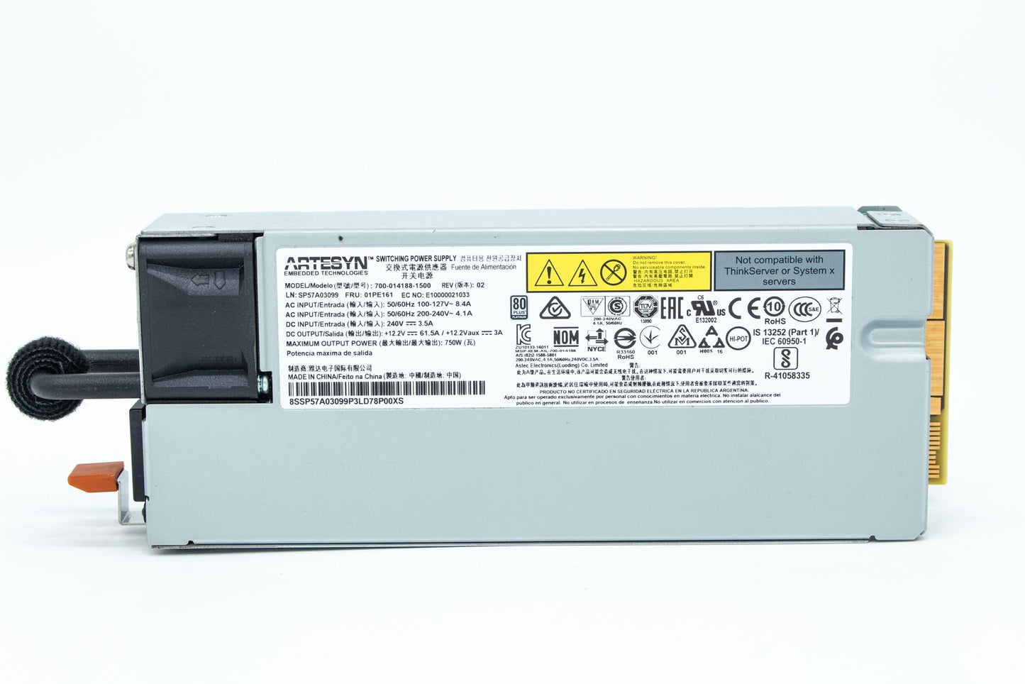 Power Supply, Artesyn 750W PT 1+1