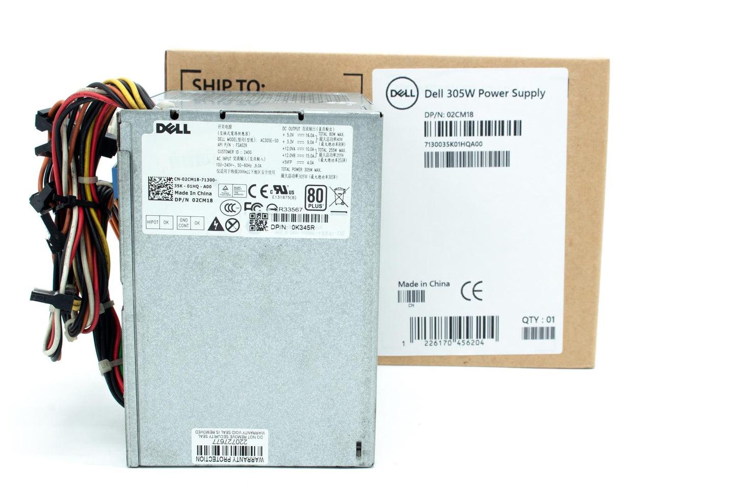Dell 305W Power supply, Bon Jovi (MT) APFC, Liteon