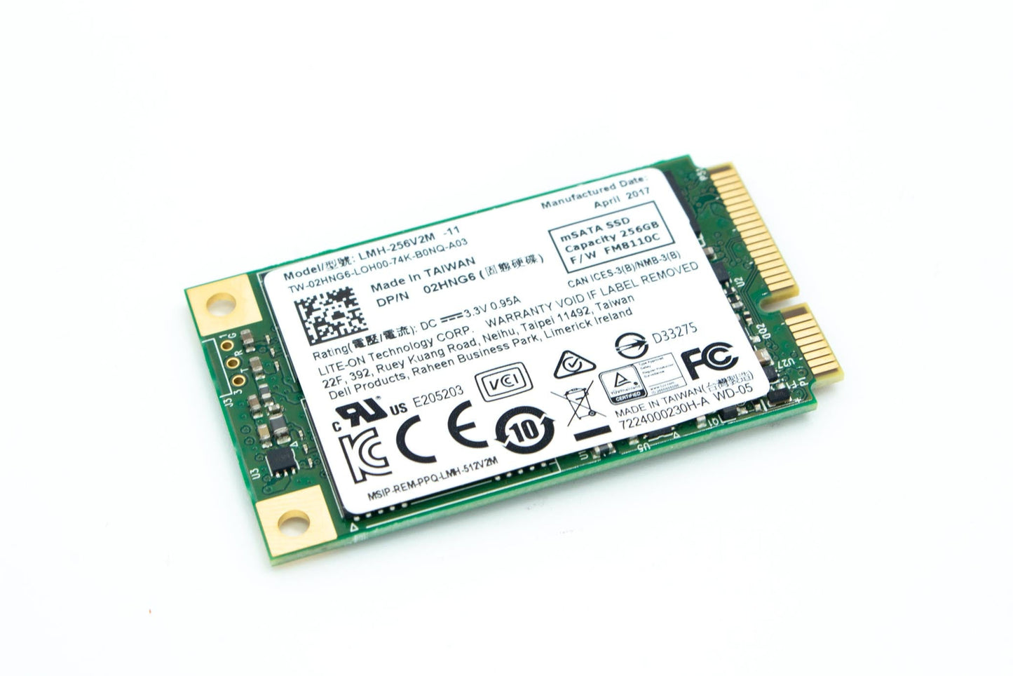 Dell SSD, 256GB, SATA3, MCARD, Height 3.8mm, Multi Level Cell, Mixed, LiteOn