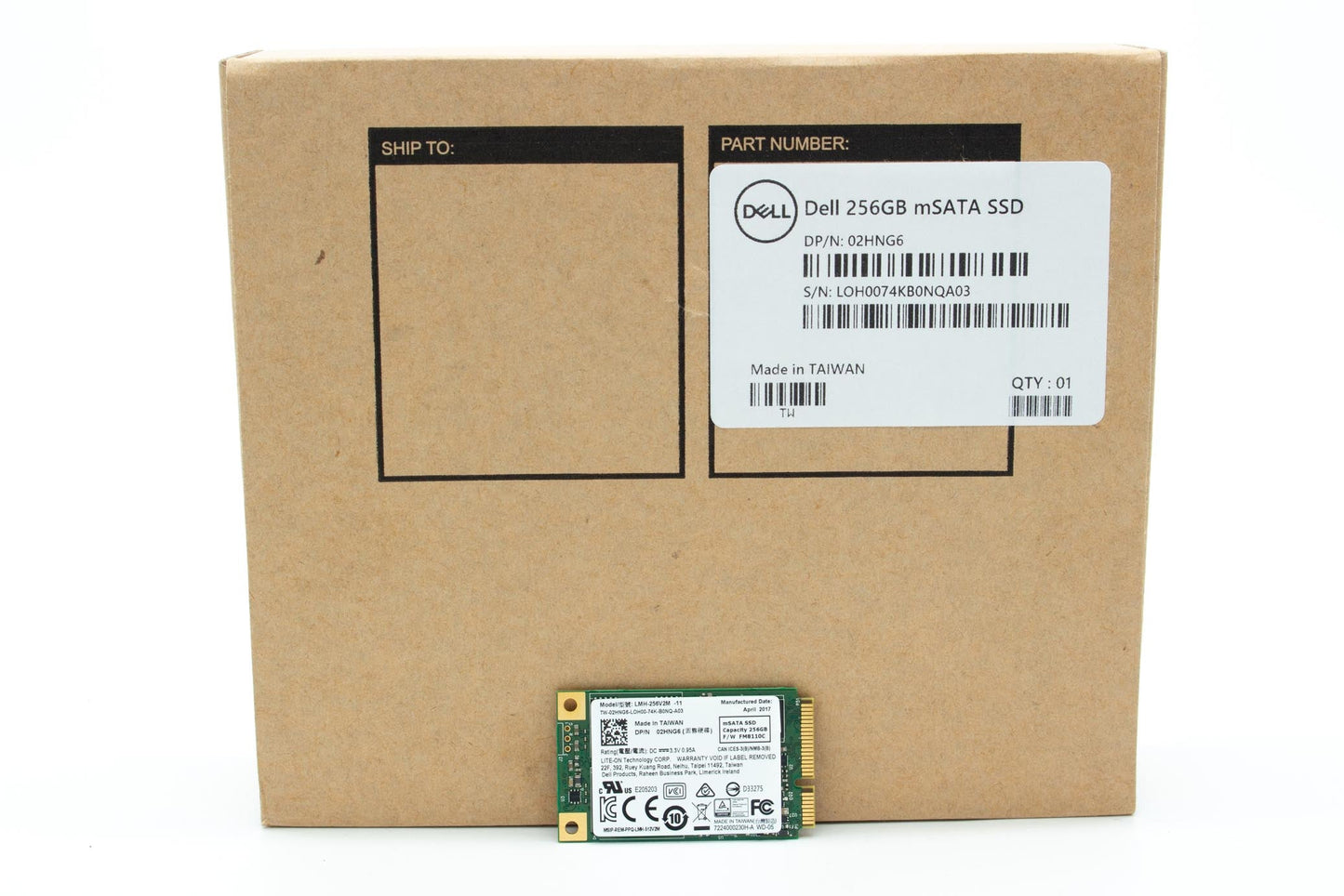 Dell SSD, 256GB, SATA3, MCARD, Height 3.8mm, Multi Level Cell, Mixed, LiteOn