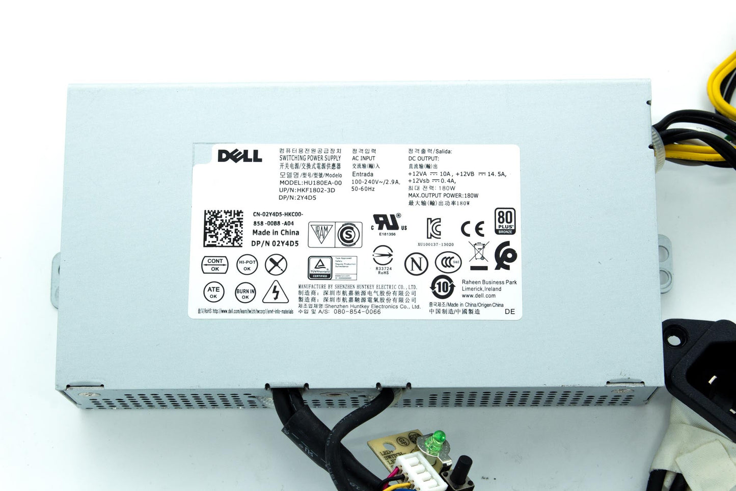 Dell Power Supply, 180W, Bronze, Hunkey