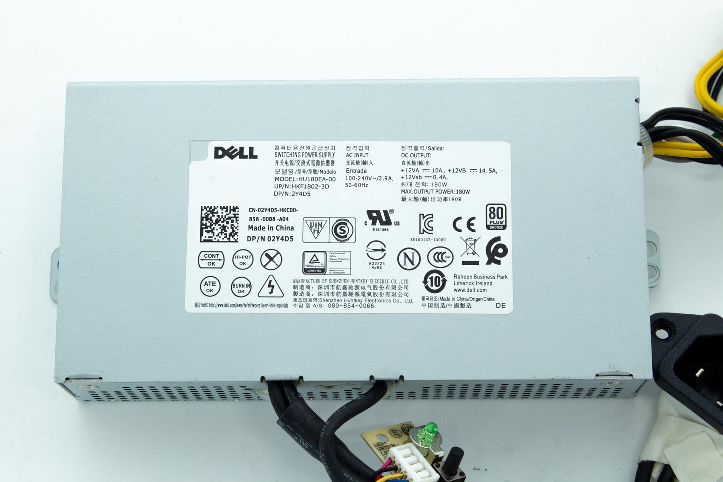 Dell Power Supply, 180W, Bronze, Hunkey