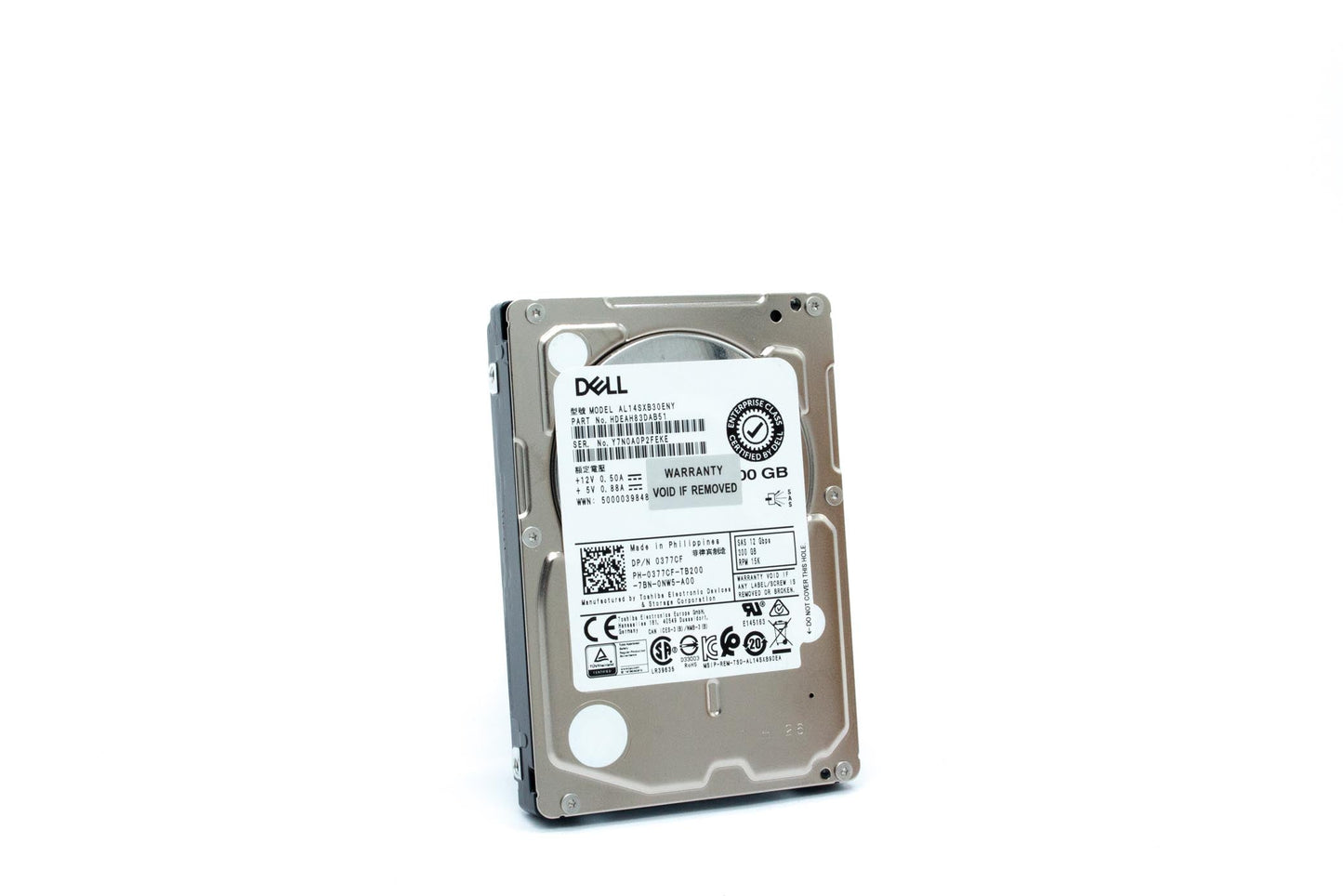 Dell 300GB, 15000 rpm, 2.5", SAS, 12Gbps