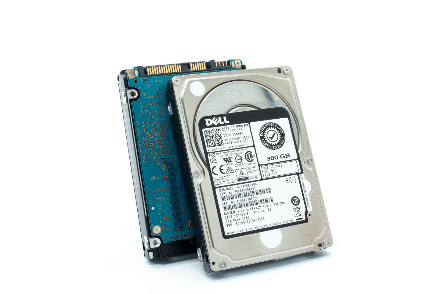 Dell HDD, 300GB, 512b, SAS12, 10K RPM, 2.5 inch, 64MB, Toshiba, AL14SE Lite, (Edge Card)