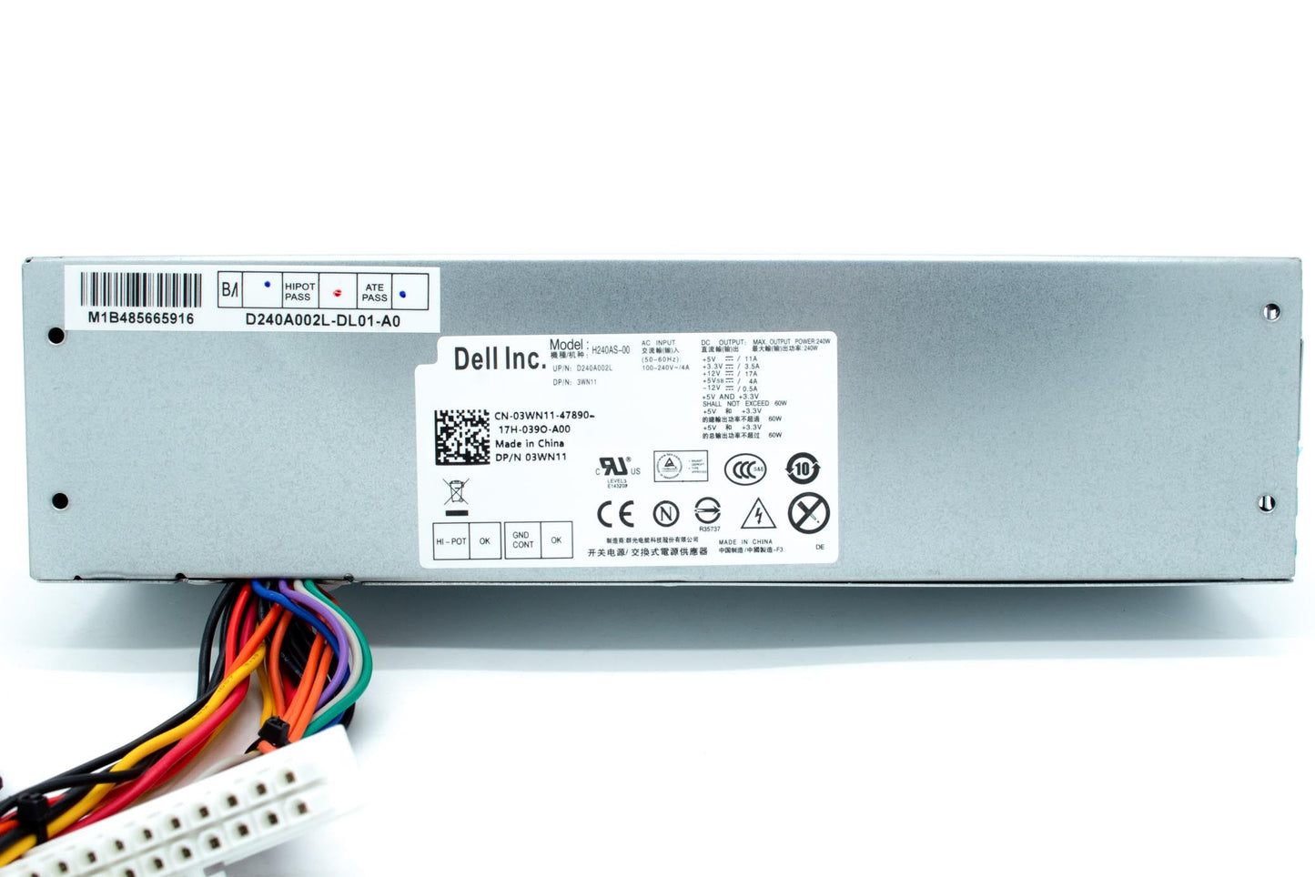 Dell 240W Power Supply, Small Form Factor, AFPC, Hipro