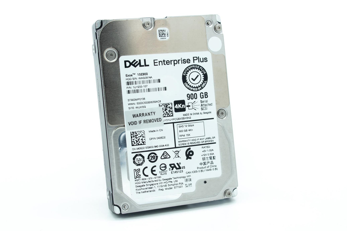 Dell 0436D2 / 436D2 900GB 15000RPM SAS 12Gb/S Hot-Pluggable (4Kn) 2.5-Inch Hard Drive With Tray For Compellent Storage Array