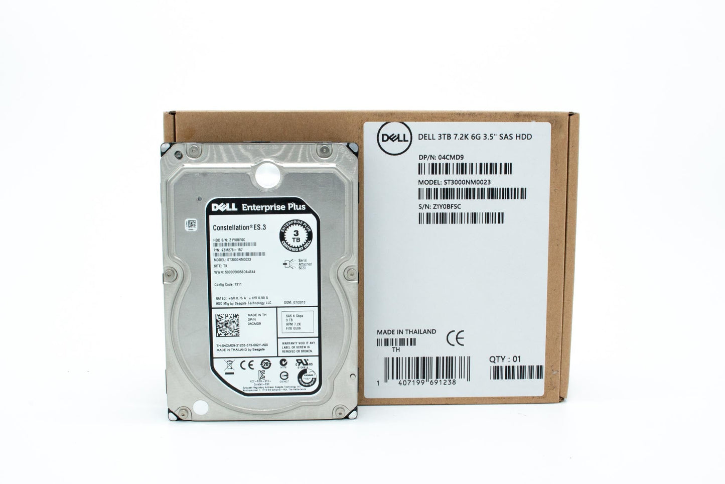 Dell 3TB, 7200 rpm, 3.5", SAS, 6Gbps