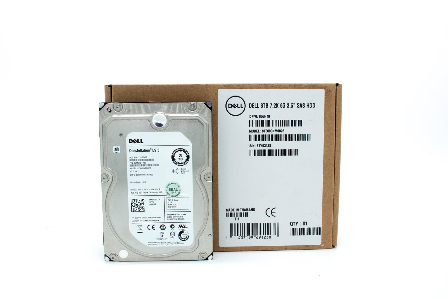 Dell 3TB 7200rpm, SAS, 3.5"