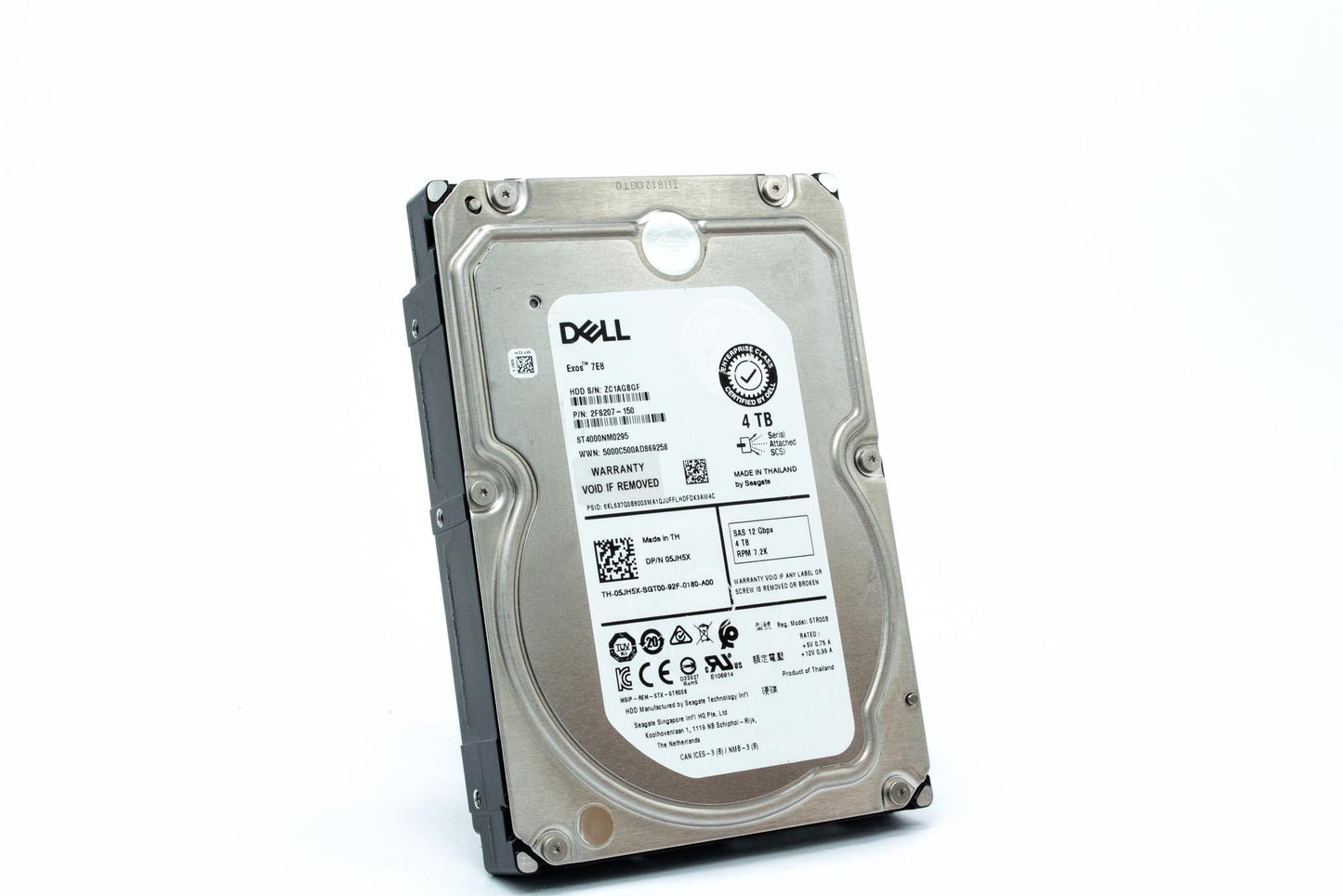Dell 4TB, HDD, 7.2K RPM, 3.5 inch, Non Encrypted, SAS12, 512b, Makara BP, Enterprise Class