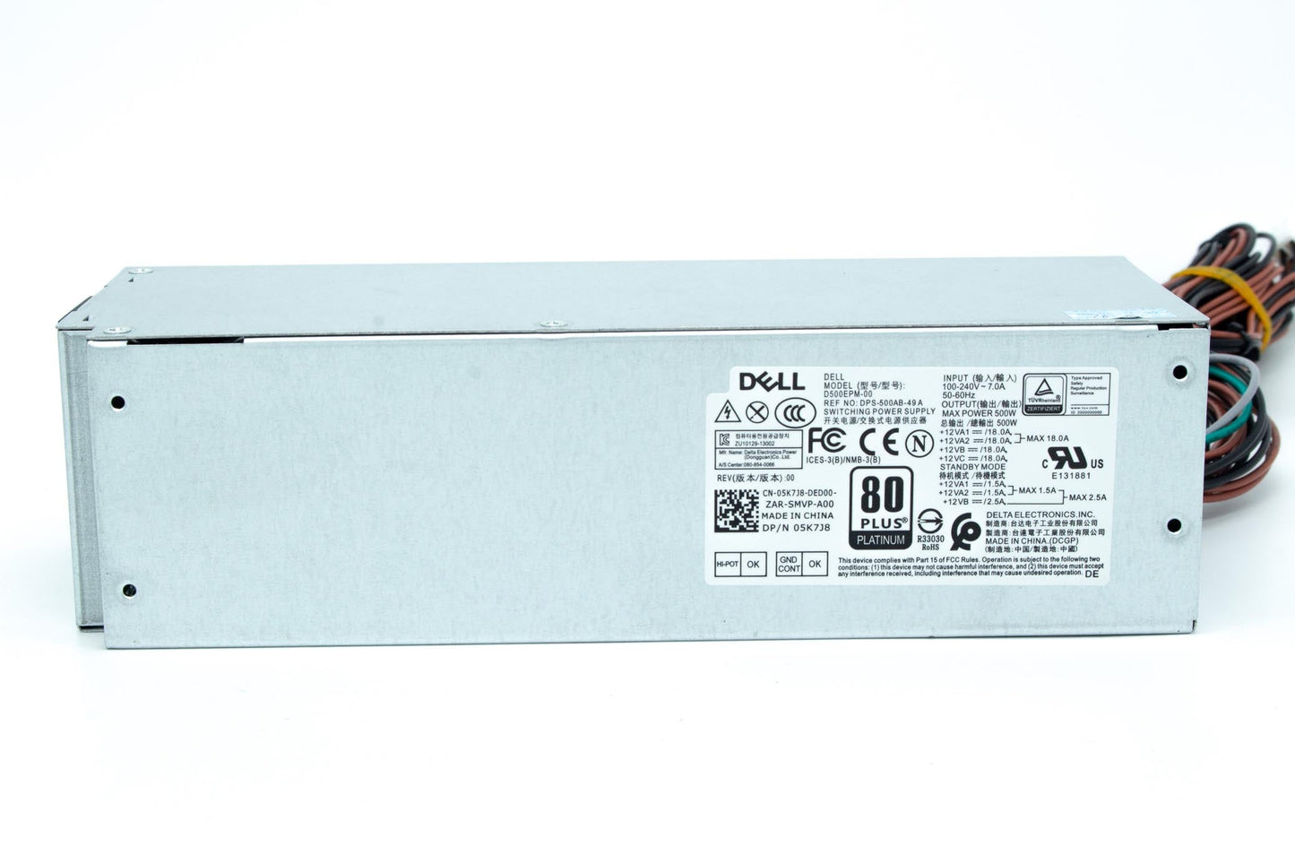 Original New 0Y7R0X 05K7J8 for 7080 7070 7060 3050 MT 8940 Power Supply 500W 5K7J8 Y7R0X D500EPM-00 H500EPM-00 DPS-500AB-49A