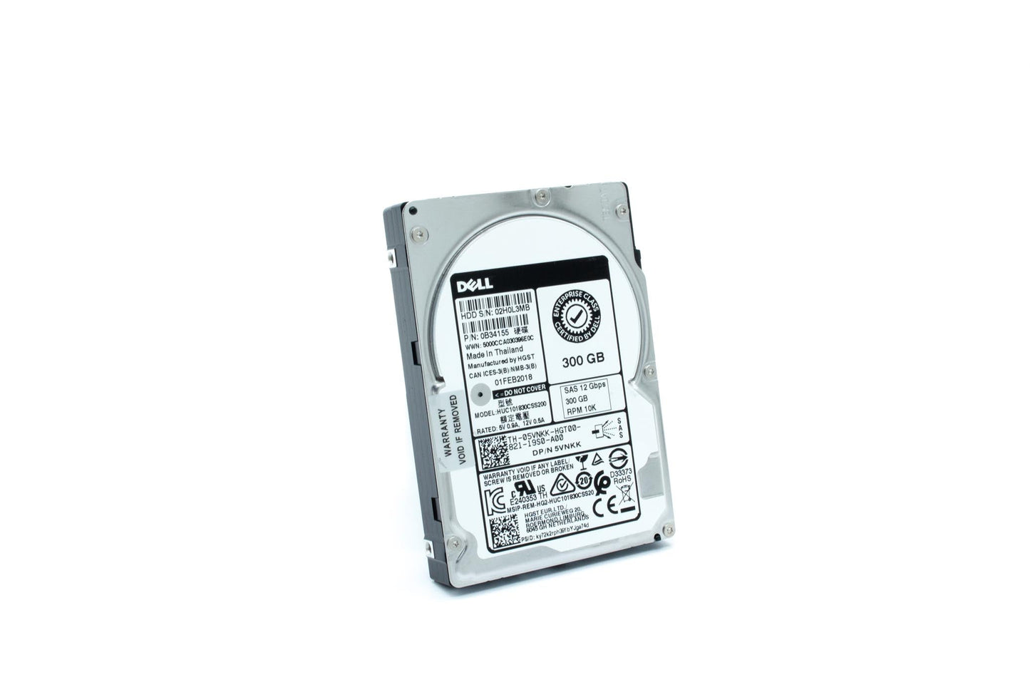 Dell 300GB, 10000 rpm, 2.5", SAS, 12Gbps