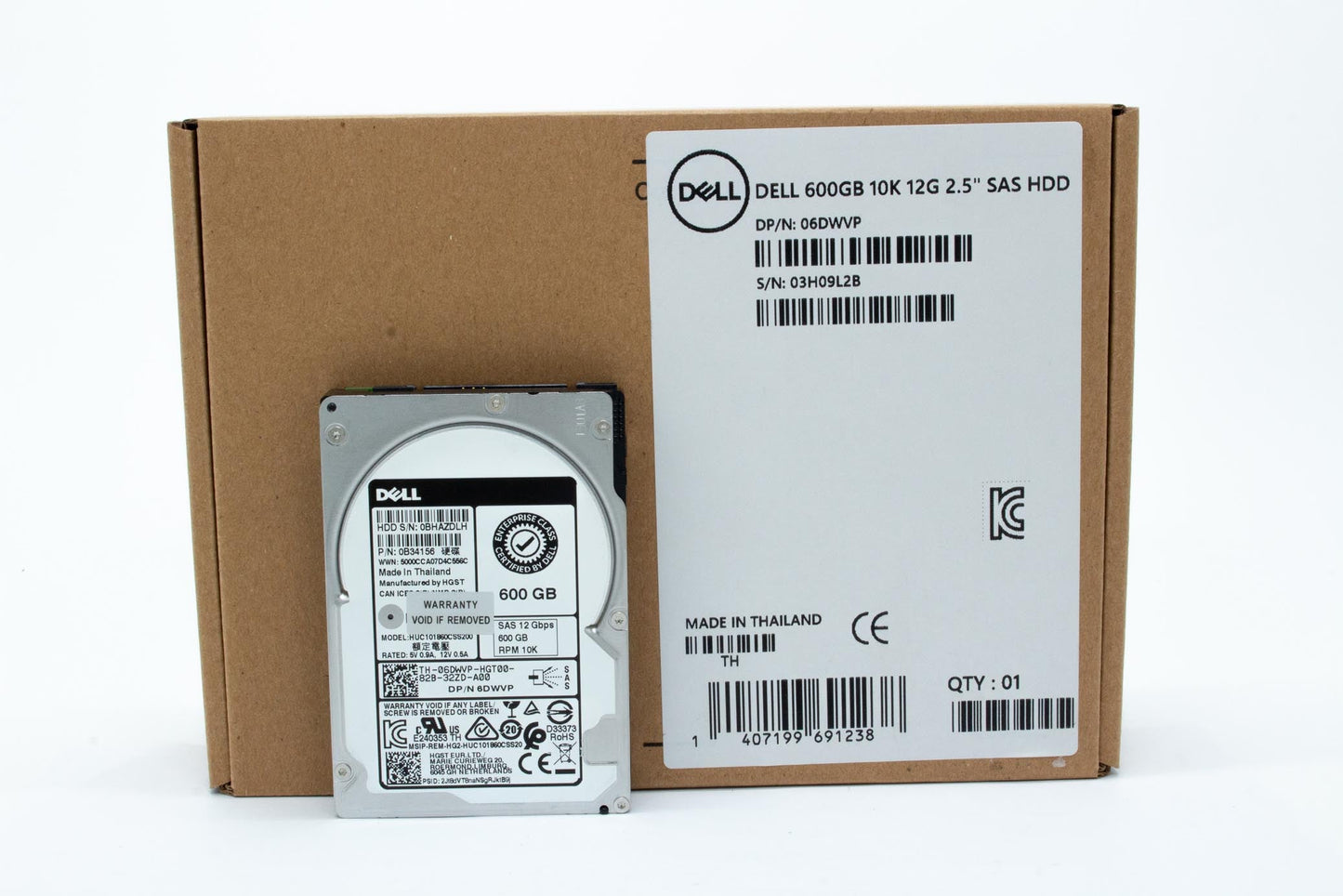 Dell 600GB, HDD, 10K RPM, 2.5 inch, Non Encrypted, SAS12, 512b, 128MB, Hitachi Cobra F Enterprise Class