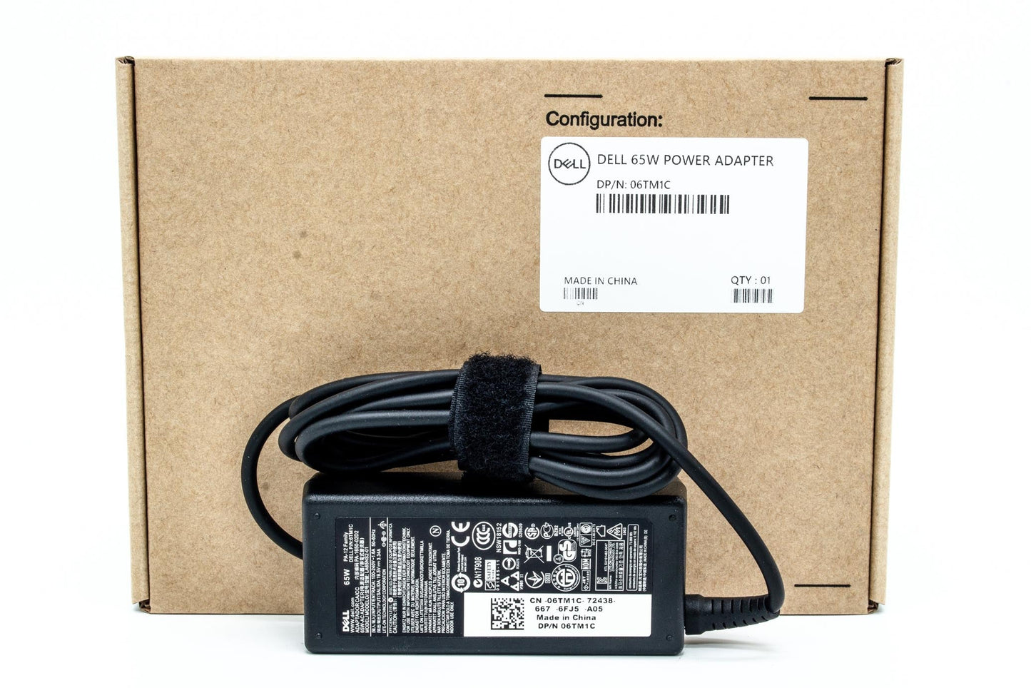 Dell AC Adapter, 65W, 19.5V, 3 Pin, 7.4mm, C6 Power Cord, Lot 6