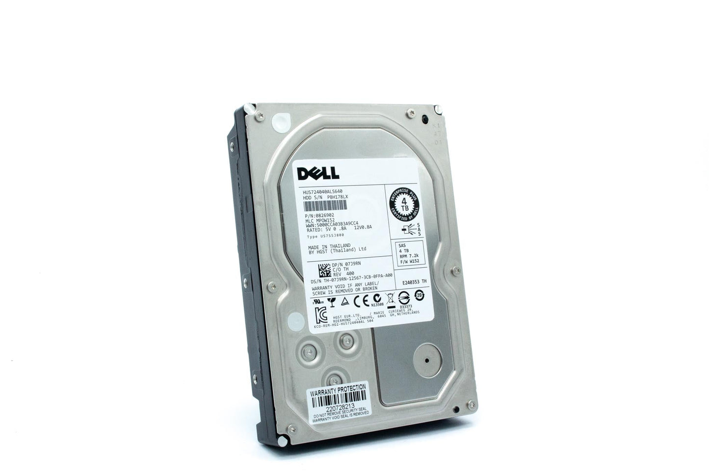 Dell 2TB, HDD, 7.2K RPM, 3.5 inch, Non Encrypted, SAS12, 512b, 128MB, Makara BP, Enterprise Class