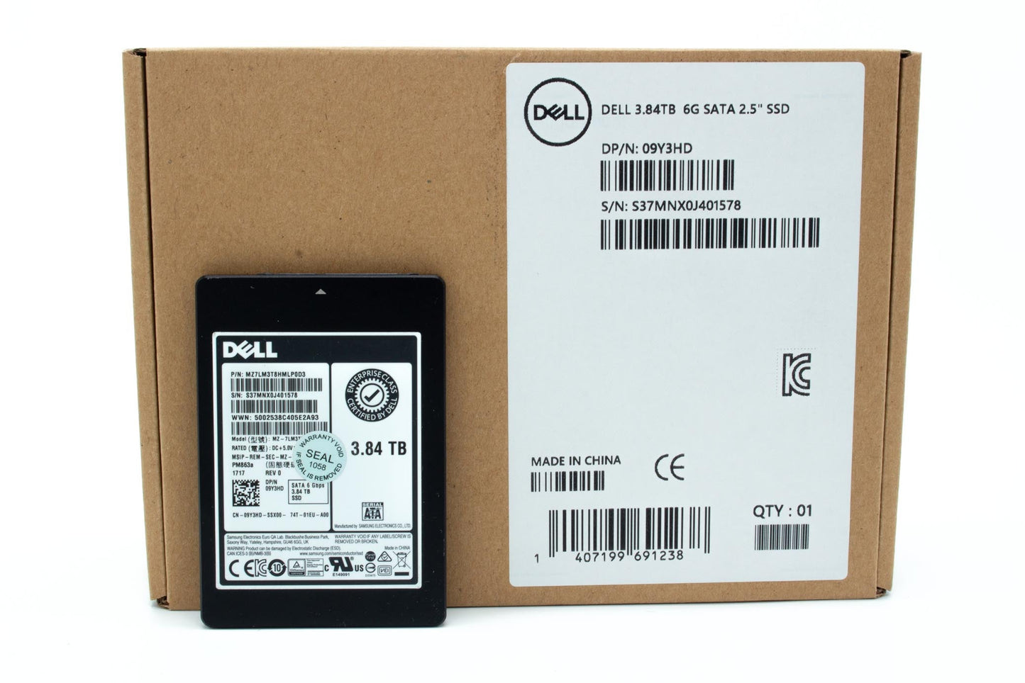 Genuine 9Y3HD PM863a 3.84TB 6Gbps SATA RI TLC 2.5 SSD 09Y3HD MZ-7LM3T8B Original
