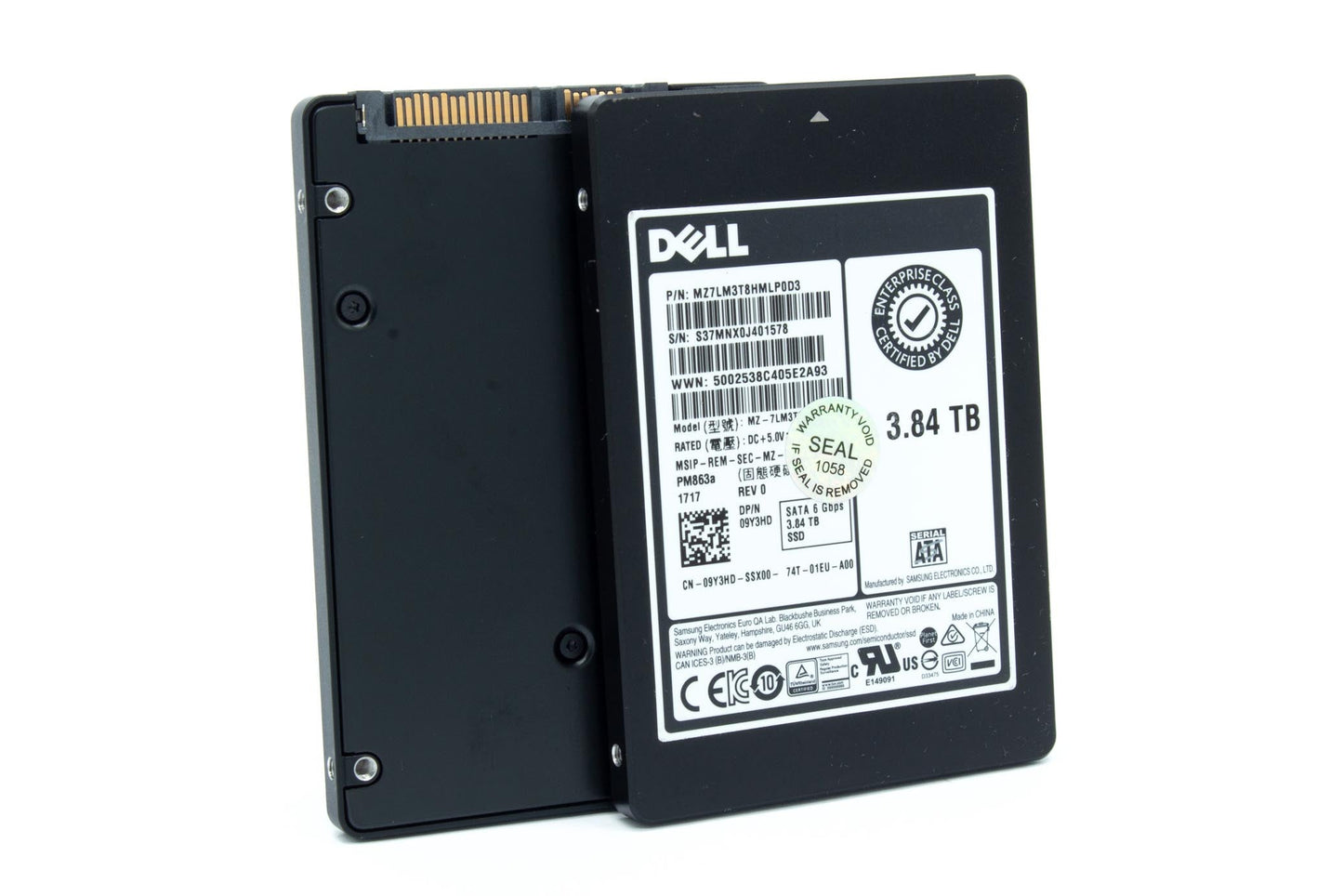 Genuine 9Y3HD PM863a 3.84TB 6Gbps SATA RI TLC 2.5 SSD 09Y3HD MZ-7LM3T8B Original