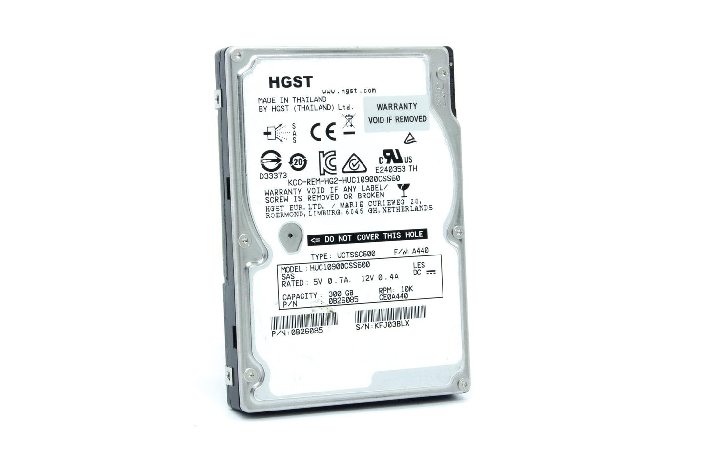Hard disk drive with HGST branding on a white background in Qatar