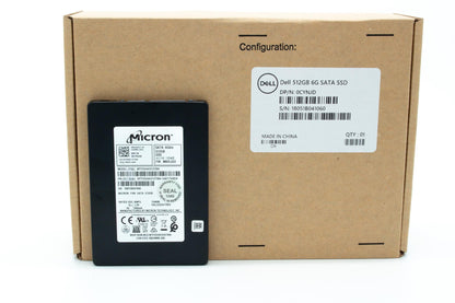 Dell SSD, 512 GB, Non Encrypted, SATA3, 2.5 inch, Height 7mm, Three Level Cell, Micron, (1100)