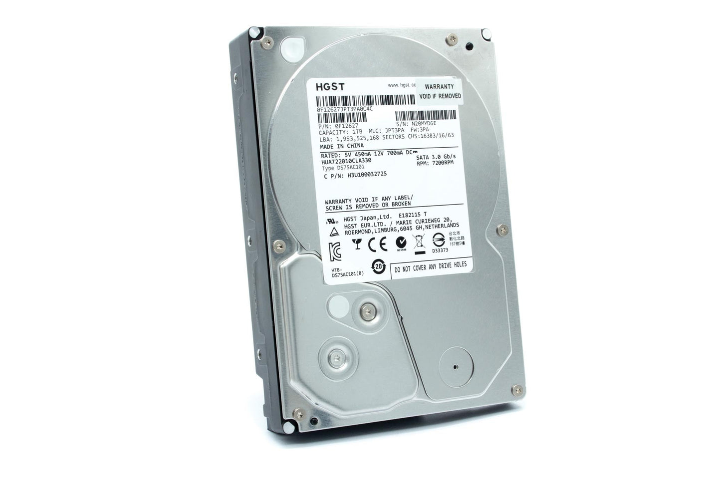 HUA722010CLA330 Hitachi 0F12627 HUA722010CLA330 1TB 3Gbps 3.5" 7200 RPM SATA Hard Drive
