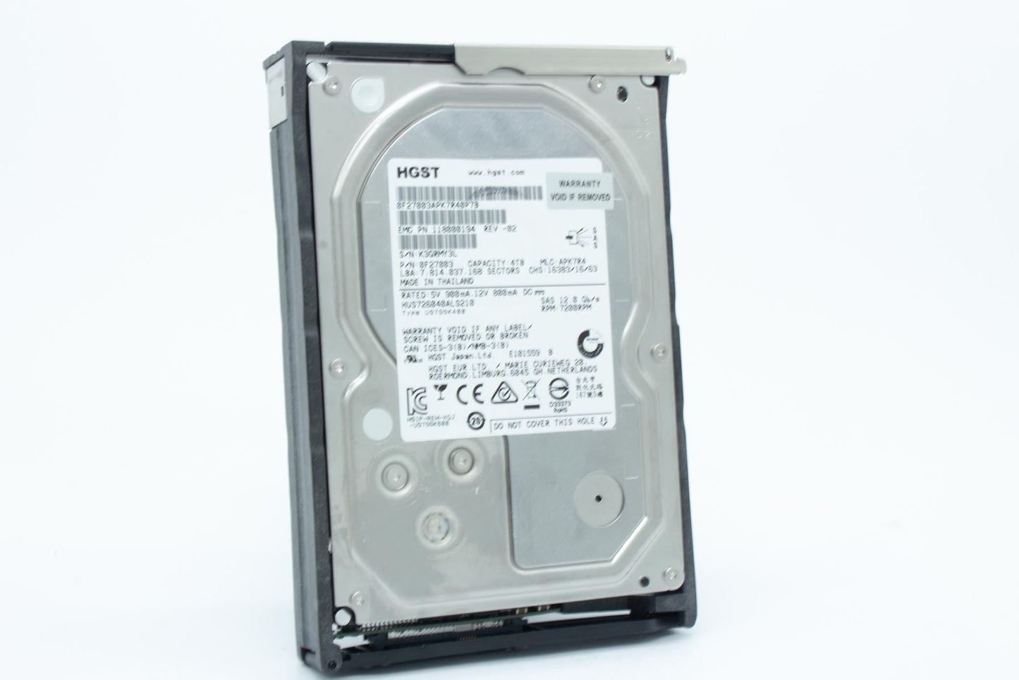0F27003, 118000194-02 Data Domain ($689 ea.) 4TB, 7200 RPM, 12Gbps SAS Drive in Tray -1 Year Replacement Warranty! for DD6300,DD6800,DD9300, -12 Bay Enclosure only Data Domain Firmware. Tested!