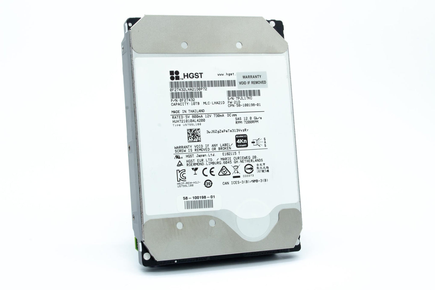 Hard drive HGST 10TB HDD SAS 12G 3.5" 0F27432