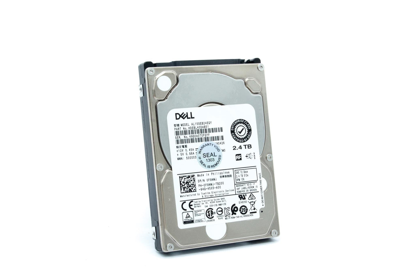 Dell 2400GB, 10000 rpm, 2.5", SAS, 12Gbps